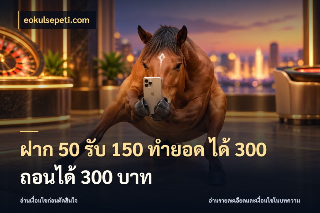 ฝาก 50 รับ 150 ทํายอด ได้ 300 ถอนได้ 300 บาท สายโบนัสเลือกจังหวะสนุกได้อย่างไร สไตล์ eokulsepeti.com