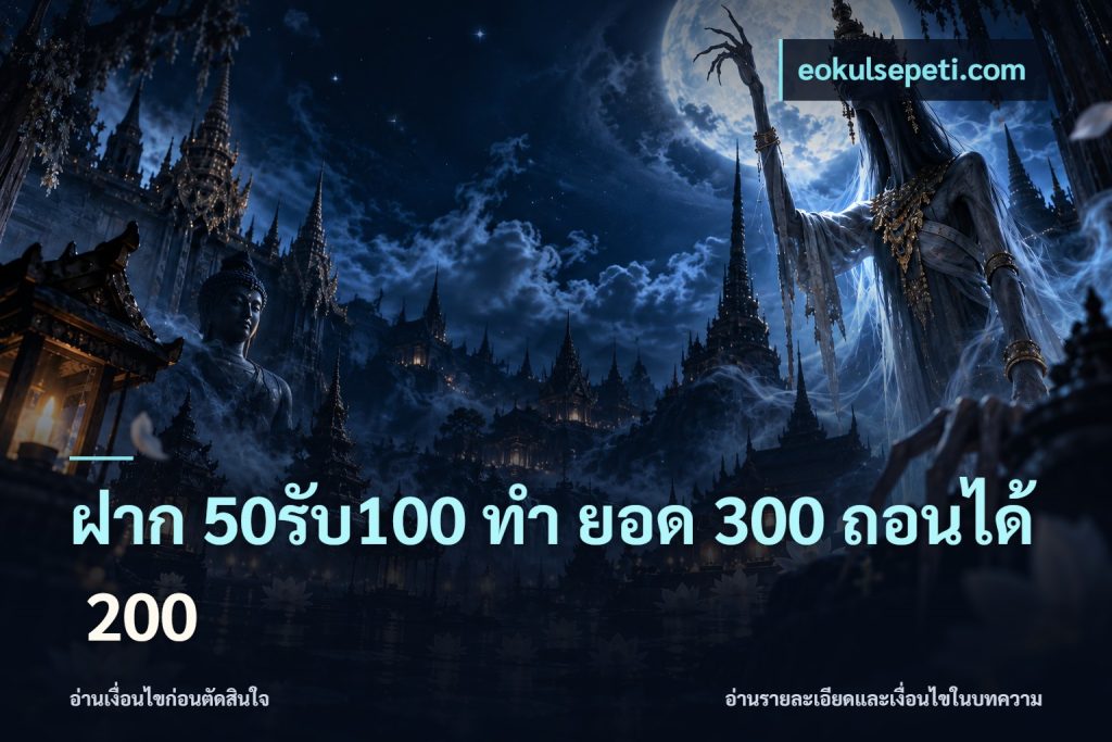 ฝาก 50รับ100 ทํา ยอด 300 ถอนได้ 200