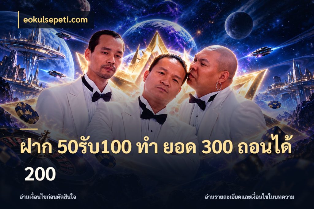 ฝาก 50รับ100 ทํา ยอด 300 ถอนได้ 200 eokulsepeti.com สายโบนัสเลือกจังหวะสนุกได้อย่างไร