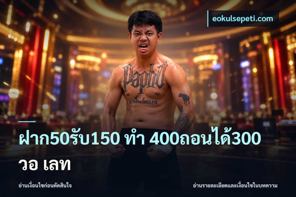 ฝาก50รับ150 ทํา 400ถอนได้300 วอ เลท