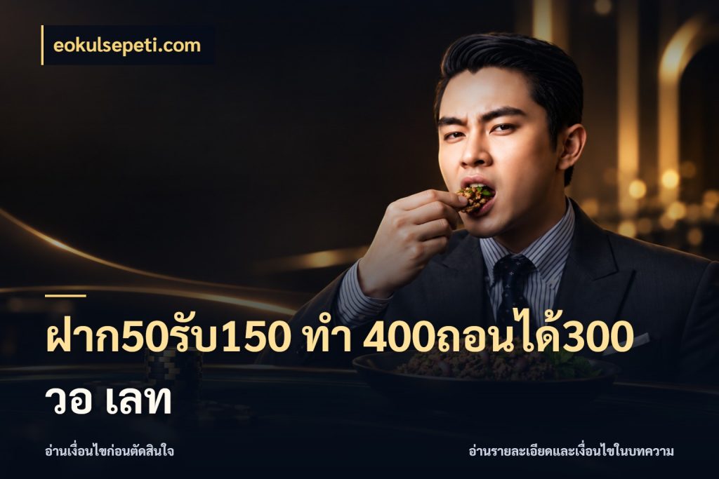 ฝาก50รับ150 ทํา 400ถอนได้300 วอ เลท รูปแบบโบนัสกับสิทธิ์ของสายเกม ในมุม eokulsepeti.com