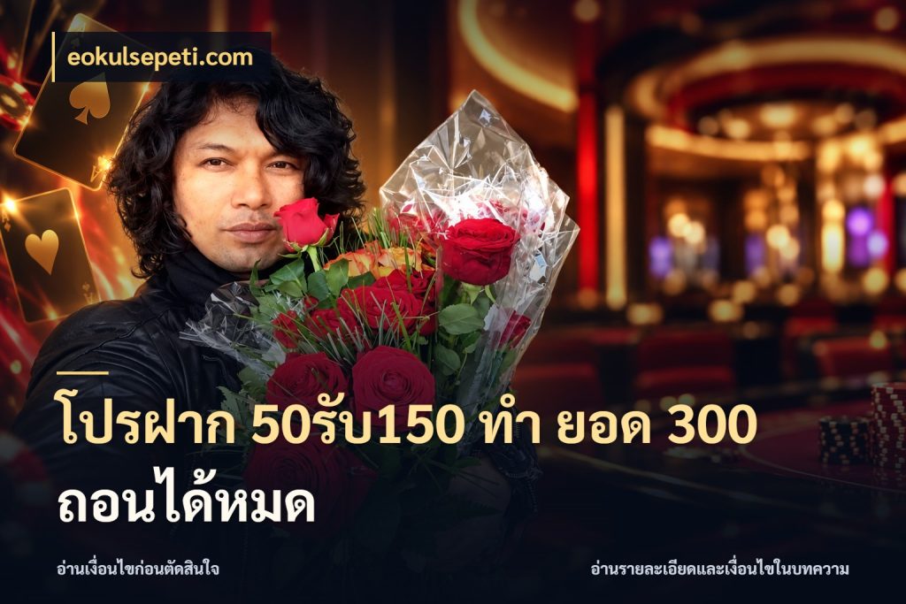 โปรฝาก 50รับ150 ทํา ยอด 300 ถอนได้หมด รูปแบบโบนัสกับสิทธิ์ของสายเกม กับ eokulsepeti.com