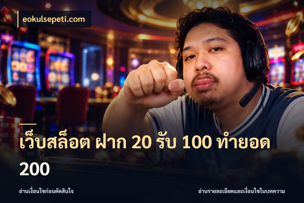 เว็บสล็อต ฝาก 20 รับ 100 ทำยอด 200 สนุกกับตัวเลือกโปรในสไตล์ของคุณ กับ eokulsepeti.com
