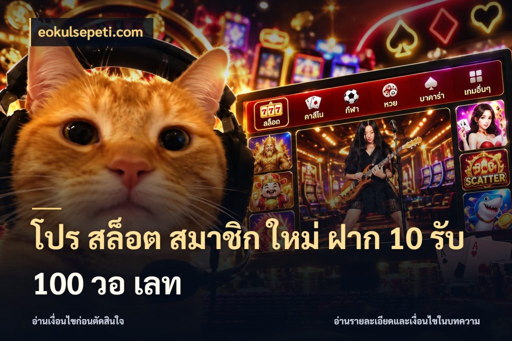 โปร สล็อต สมาชิก ใหม่ ฝาก 10 รับ 100 วอ เลท จับคู่โบนัสกับสไตล์เกมที่ชอบ ในมุม eokulsepeti.com