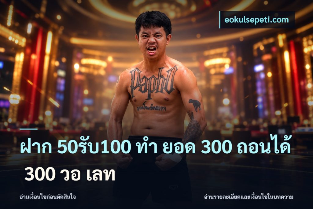 ฝาก 50รับ100 ทํา ยอด 300 ถอนได้ 300 วอ เลท