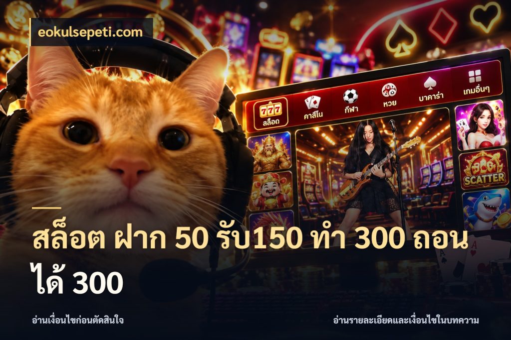 สล็อต ฝาก 50 รับ150 ทํา 300 ถอนได้ 300 จุดเด่นของเครดิตที่คนชอบเกมอยากรู้ ในมุม eokulsepeti.com