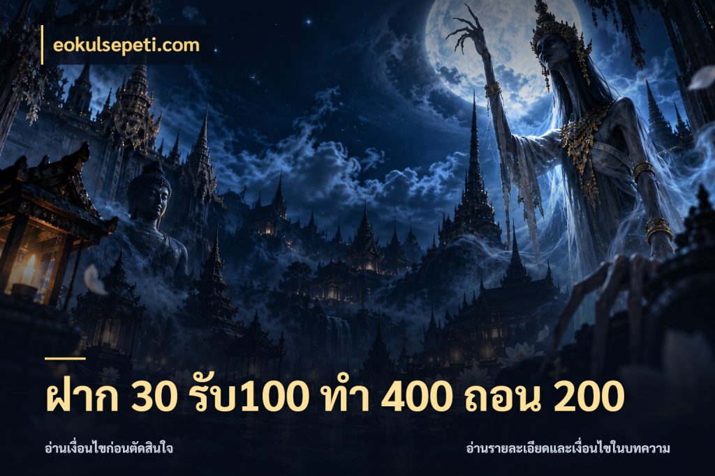 ฝาก 30 รับ100 ทํา 400 ถอน 200 จับประเด็นยอดรับก่อนเลือกความสนุก สไตล์ eokulsepeti.com