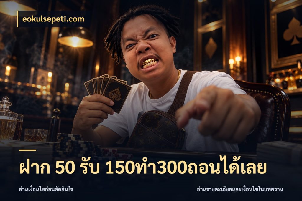 ฝาก 50 รับ 150ทำ300ถอนได้เลย eokulsepeti.com เปิดมุมโปรให้เข้ากับเกมแนวโปรด