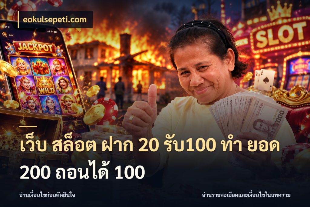 เว็บ สล็อต ฝาก 20 รับ100 ทํา ยอด 200 ถอนได้ 100 eokulsepeti.com สีสันของโปรฝากและยอดรับ