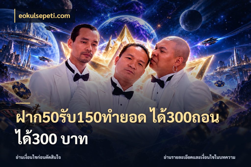 ฝาก50รับ150ทํายอด ได้300ถอนได้300 บาท สายโบนัสเลือกจังหวะสนุกได้อย่างไร กับ eokulsepeti.com