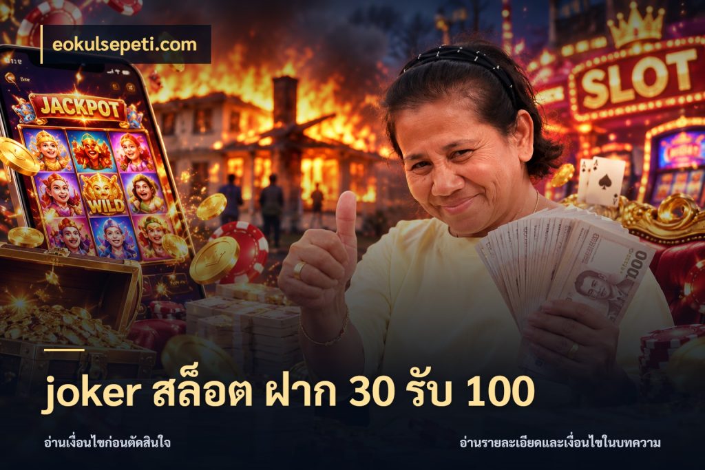 joker สล็อต ฝาก 30 รับ 100 สีสันของโปรฝากและยอดรับ ในมุม eokulsepeti.com