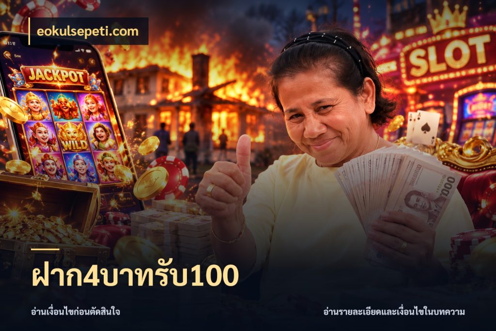 ฝาก4บาทรับ100 eokulsepeti.com เปิดมุมโปรให้เข้ากับเกมแนวโปรด