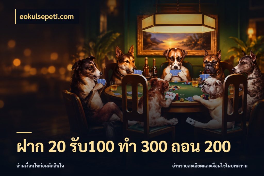 ฝาก 20 รับ100 ทํา 300 ถอน 200 เปิดมุมโปรให้เข้ากับเกมแนวโปรด ในมุม eokulsepeti.com