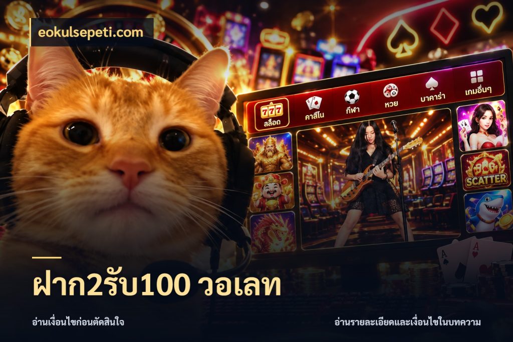 ฝาก2รับ100 วอเลท สายโบนัสเลือกจังหวะสนุกได้อย่างไร ในมุม eokulsepeti.com
