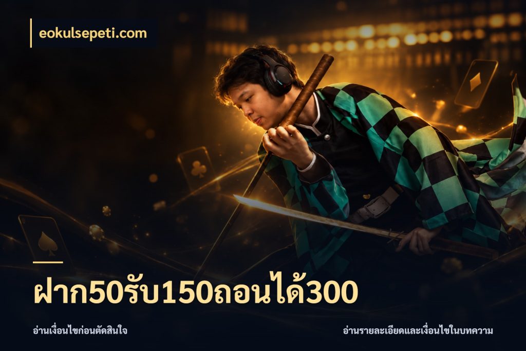 ฝาก50รับ150ถอนได้300 โปรยอดรับที่สายเกมสนใจ กับ eokulsepeti.com