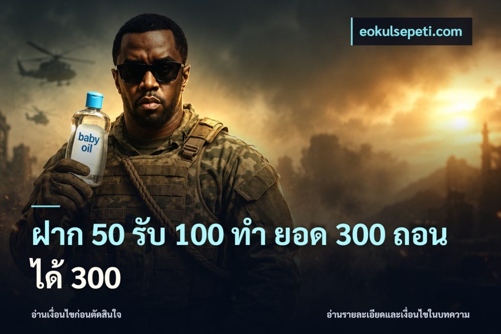 ฝาก 50 รับ 100 ทํา ยอด 300 ถอนได้ 300
