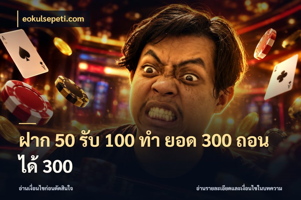 ฝาก 50 รับ 100 ทํา ยอด 300 ถอนได้ 300 จุดเด่นของเครดิตที่คนชอบเกมอยากรู้ กับ eokulsepeti.com