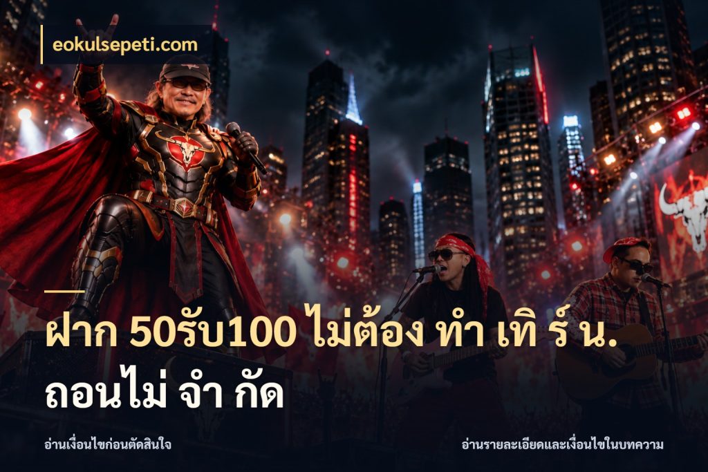 ฝาก 50รับ100 ไม่ต้อง ทํา เทิ ร์ น. ถอนไม่ จํา กัด สีสันของโปรฝากและยอดรับ กับ eokulsepeti.com