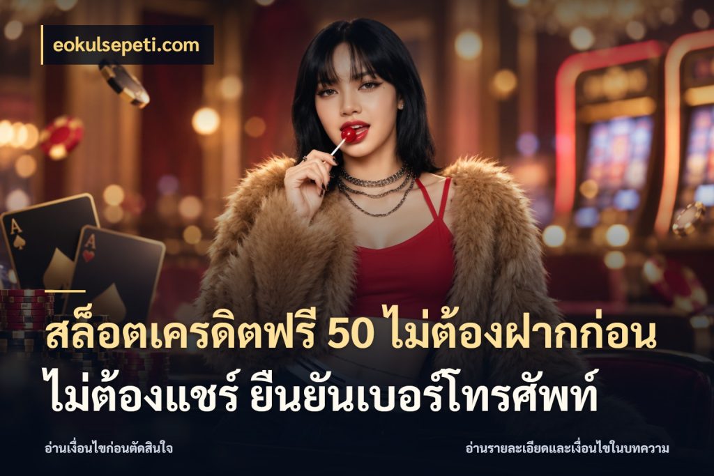 สล็อตเครดิตฟรี 50 ไม่ต้องฝากก่อน ไม่ต้องแชร์ ยืนยันเบอร์โทรศัพท์ eokulsepeti.com เครดิตแต่ละรูปแบบมีมุมไหนให้ดู