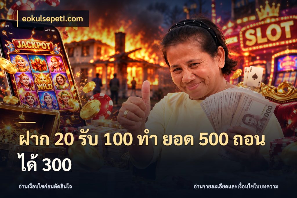 ฝาก 20 รับ 100 ทํา ยอด 500 ถอนได้ 300 ยอดฝากและยอดรับในมุมของคนชอบลุ้น สไตล์ eokulsepeti.com
