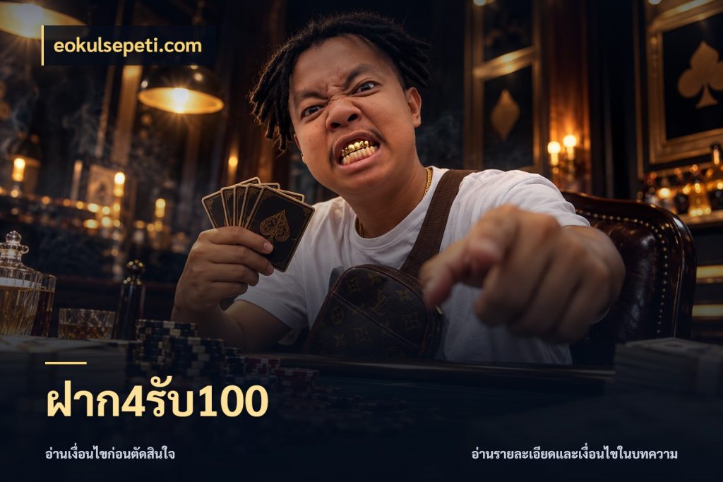 ฝาก4รับ100 ยอดฝากและยอดรับในมุมของคนชอบลุ้น สไตล์ eokulsepeti.com