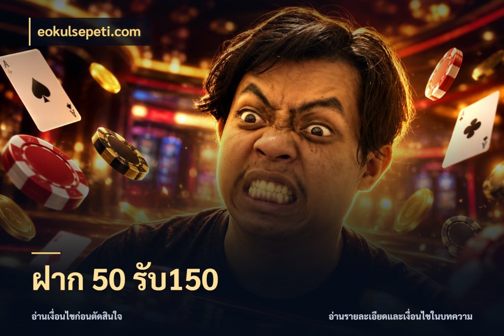 ฝาก 50 รับ150 จับคู่โบนัสกับสไตล์เกมที่ชอบ กับ eokulsepeti.com