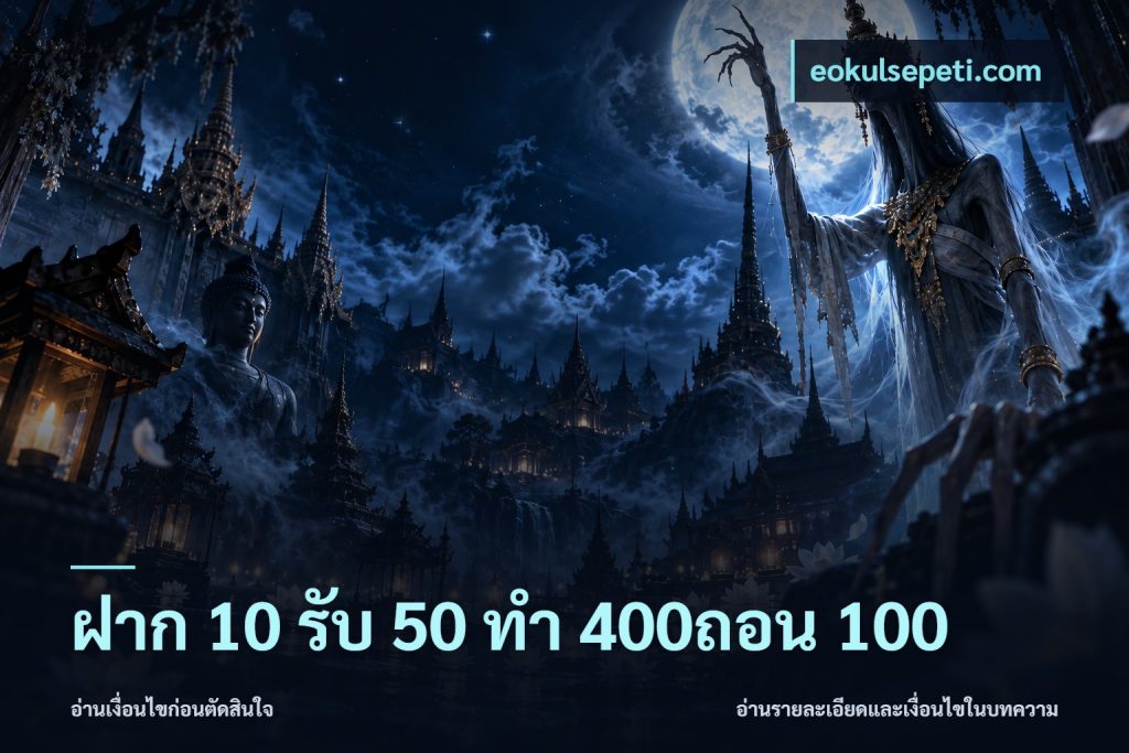 ฝาก 10 รับ 50 ทํา 400ถอน 100