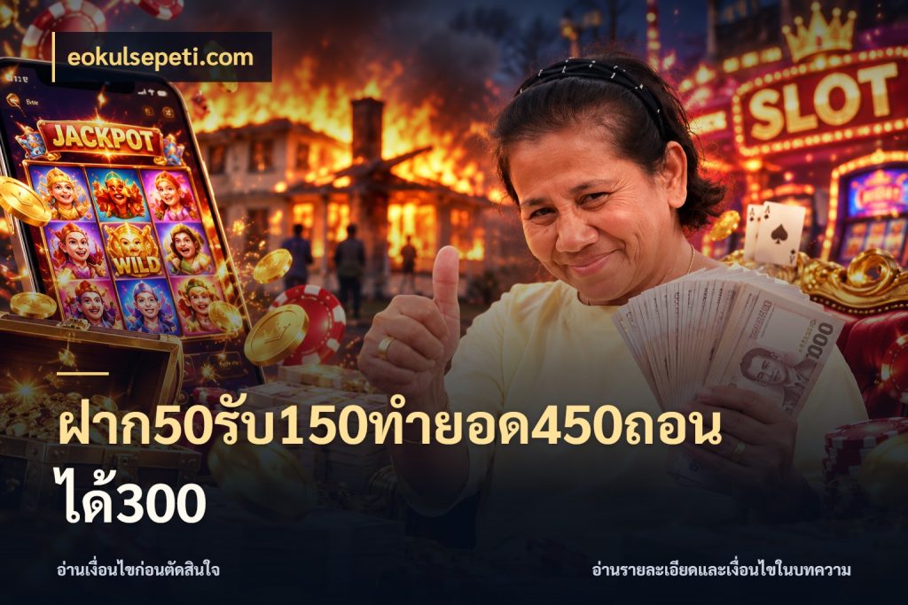 ฝาก50รับ150ทำยอด450ถอนได้300 จับประเด็นยอดรับก่อนเลือกความสนุก ในมุม eokulsepeti.com