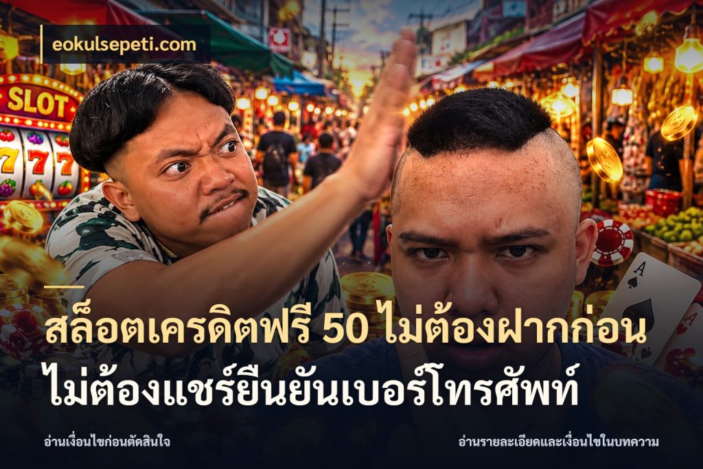 สล็อตเครดิตฟรี 50 ไม่ต้องฝากก่อนไม่ต้องแชร์ยืนยันเบอร์โทรศัพท์ เลือกสไตล์ความสนุกจากรูปแบบเครดิต กับ eokulsepeti.com