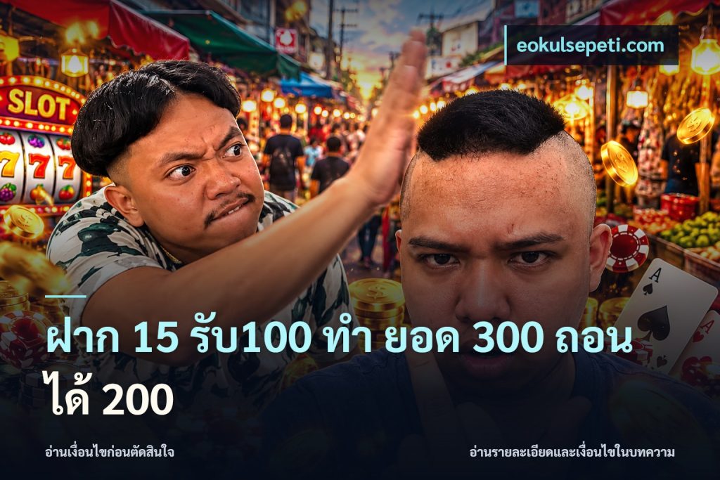 ฝาก 15 รับ100 ทํา ยอด 300 ถอนได้ 200