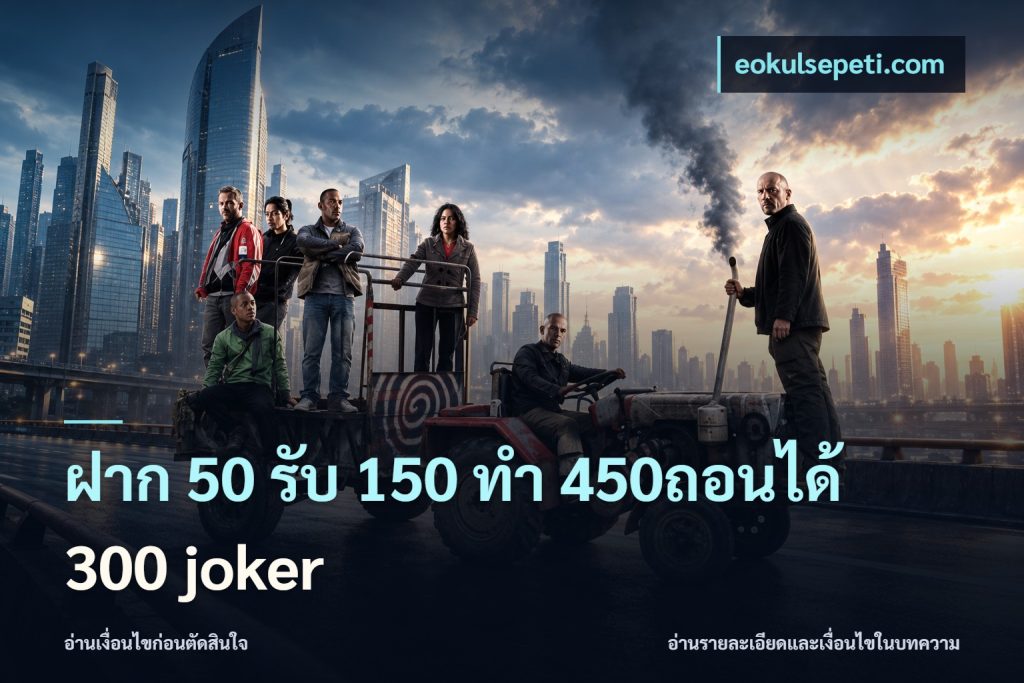 ฝาก 50 รับ 150 ทํา 450ถอนได้ 300 joker