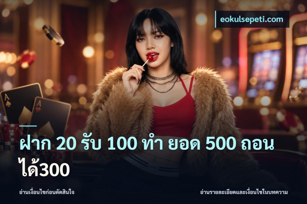 ฝาก 20 รับ 100 ทํา ยอด 500 ถอนได้300